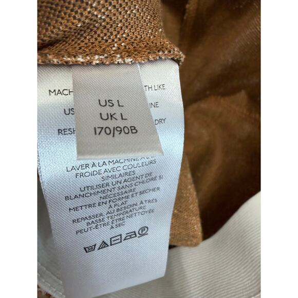 Anthropologie Knit Flare Pants Pull-on Tan Stretch Boho Festival Concert  L New - Picture 12 of 15